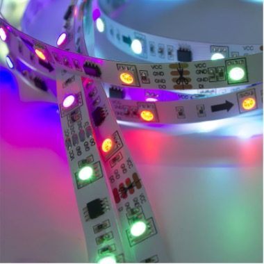 Cinta Led 12V RGB 5050 IP20 12W/m, incluye control remoto