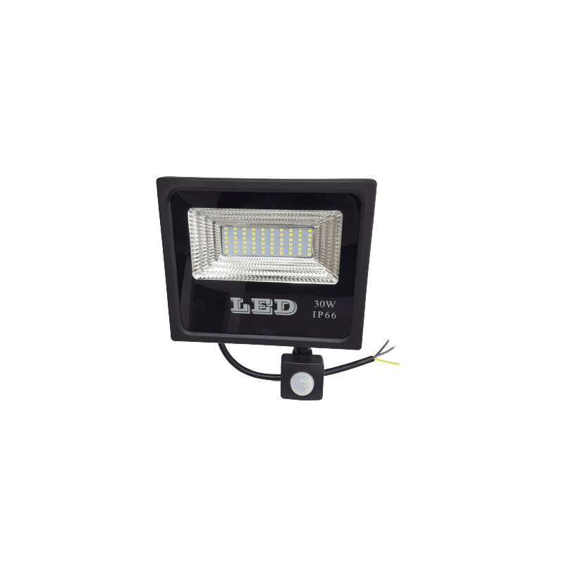 Proyector LED Multichip 30w-220v con Sensor de Movimiento